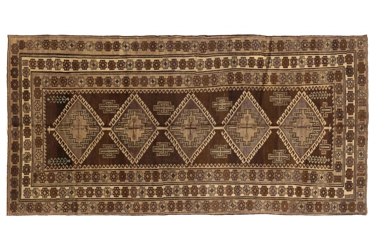 Antique Persian Varamin Traditional Rug 74135