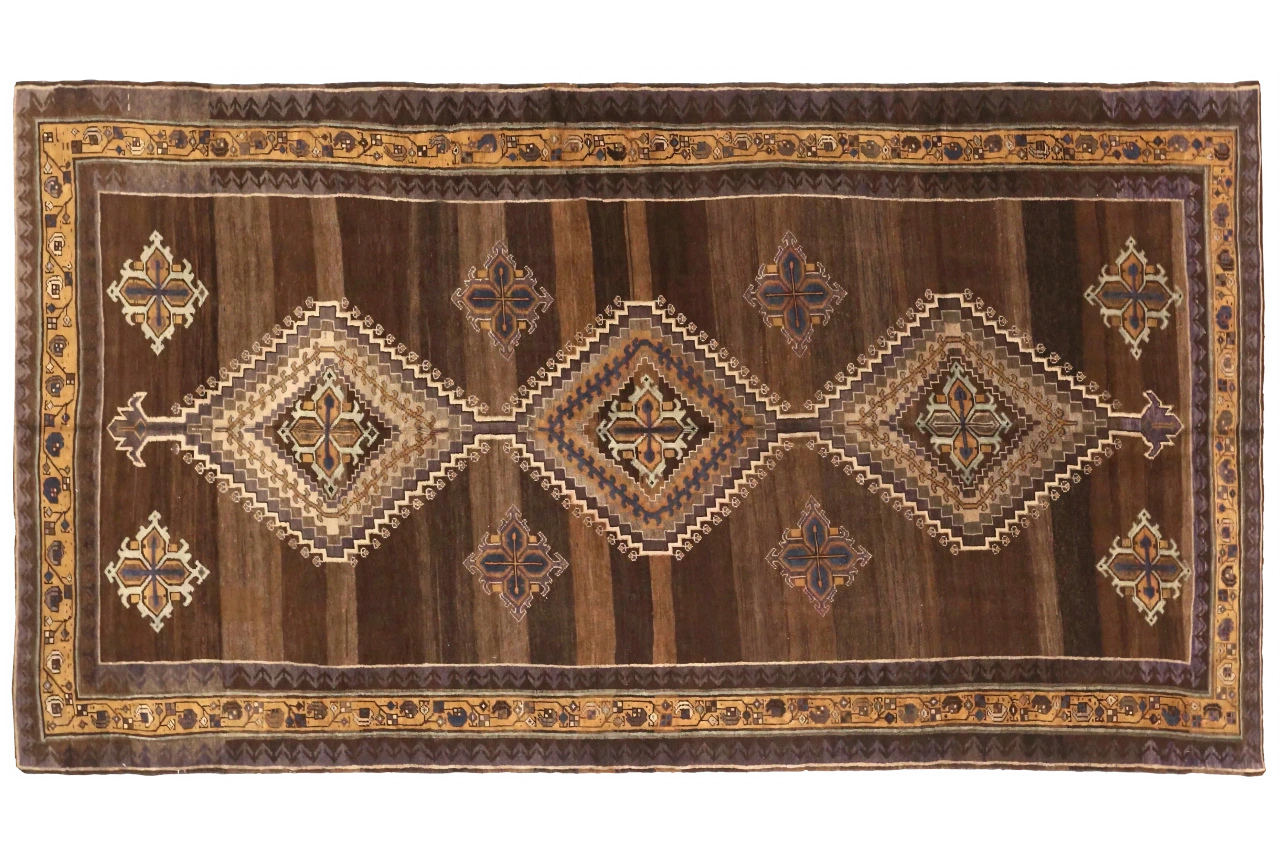 Antique Persian Varamin Traditional Rug 74138