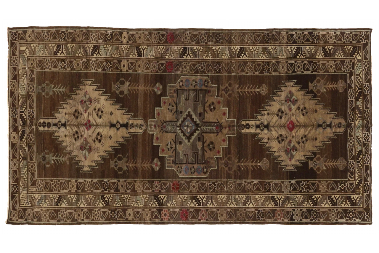 Antique Persian Varamin Traditional Rug 74185