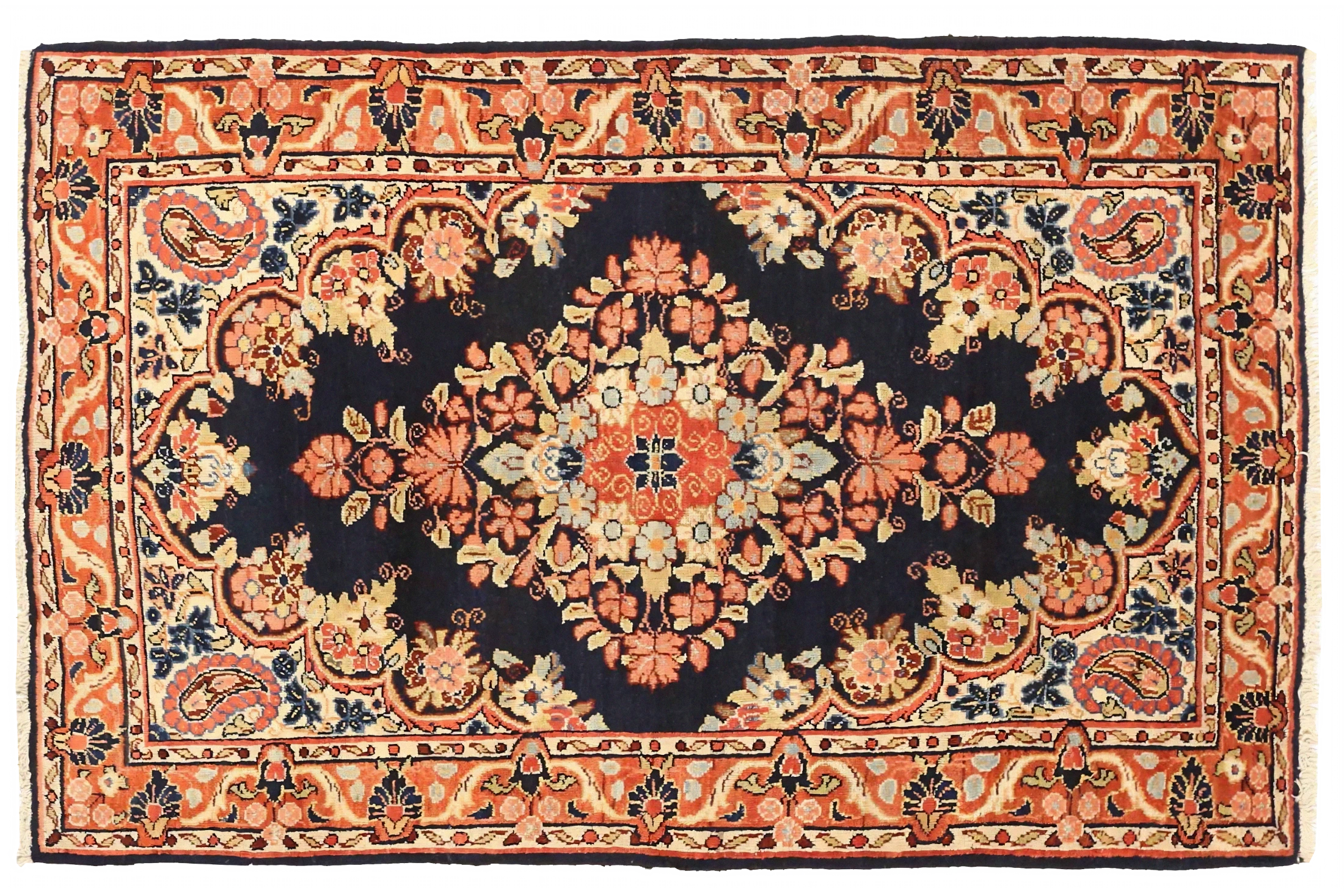 Antique Persian Mahal Traditional Rug 75009