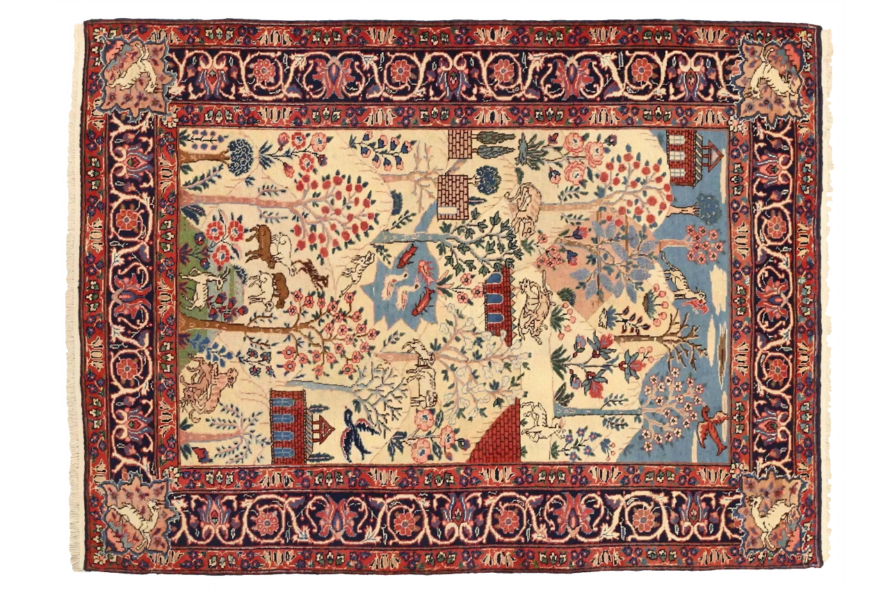 Antique Persian Tabriz Traditional Rug 75011