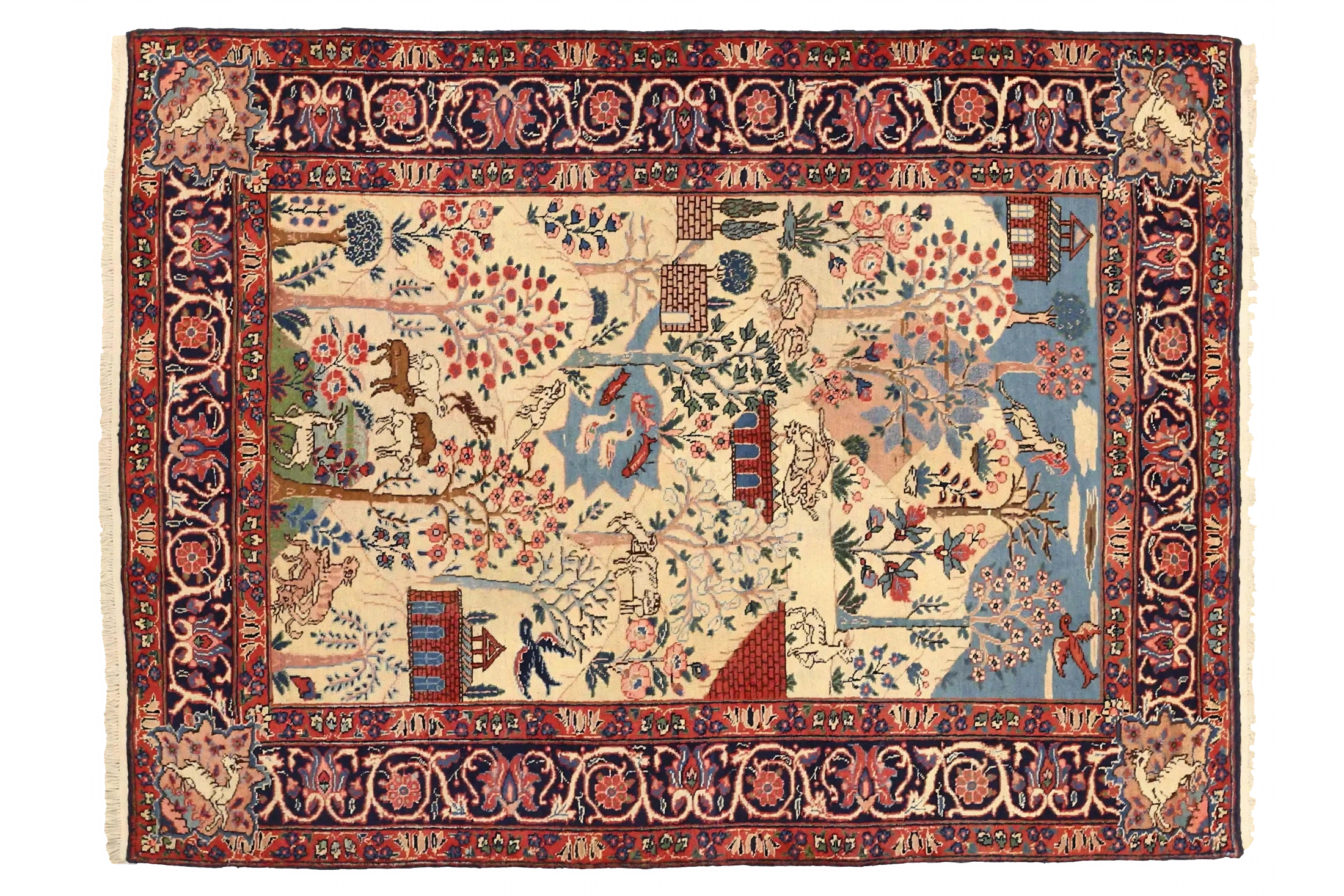 Antique Persian Tabriz Traditional Rug 75011