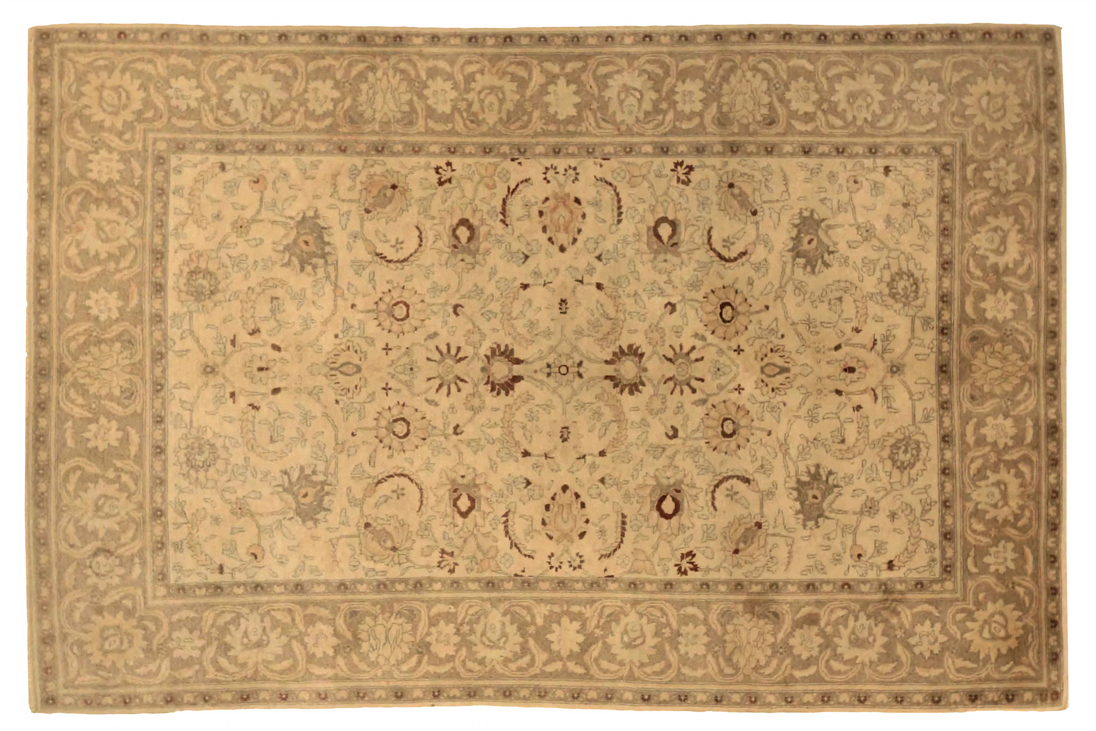 Antique Persian Kashan Transitional Rug 75015