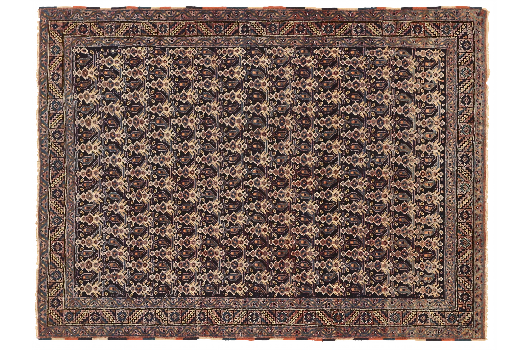 Antique Persian Sirjan Traditional Rug 75021