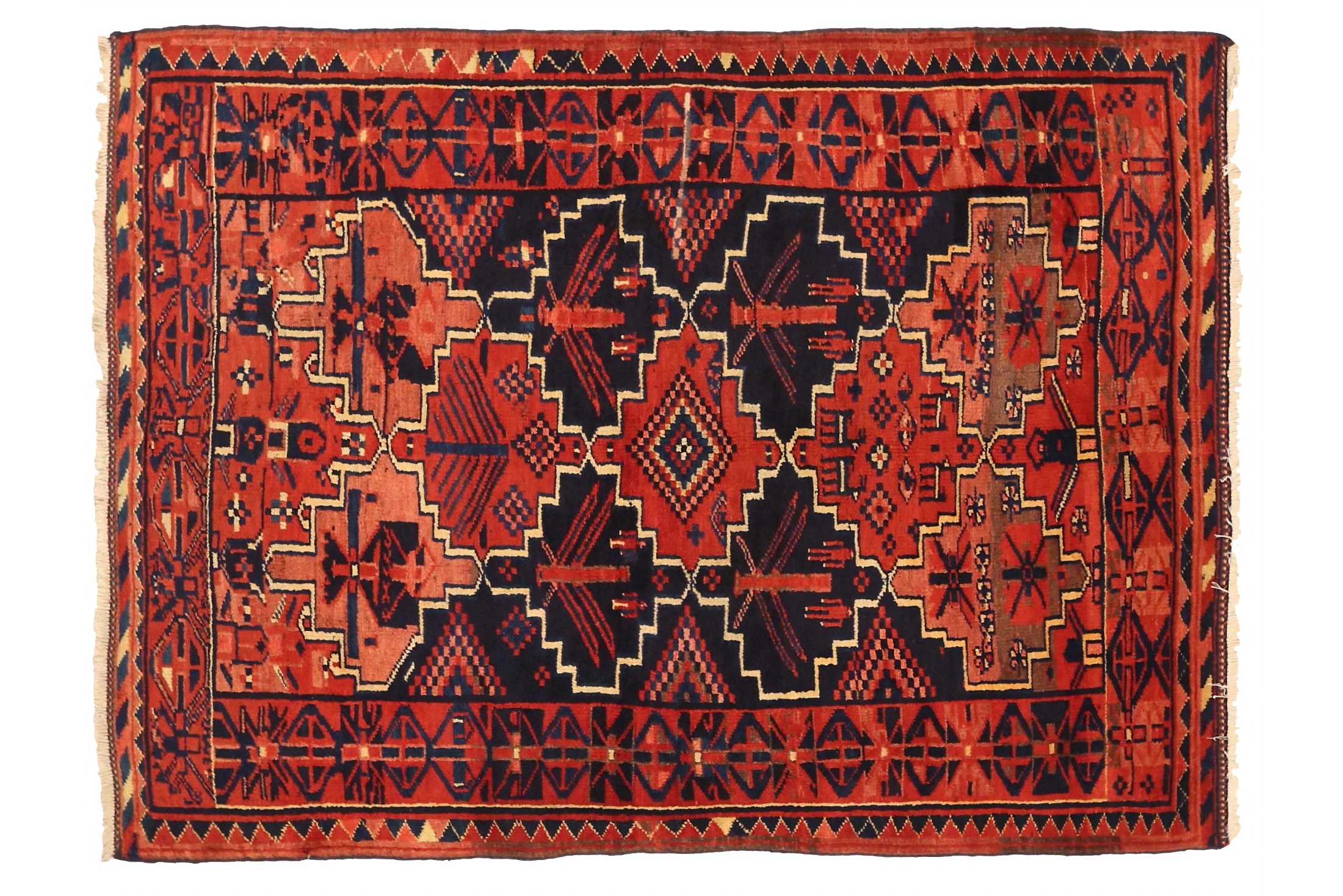Antique Persian Kurdish Traditional Rug 75026