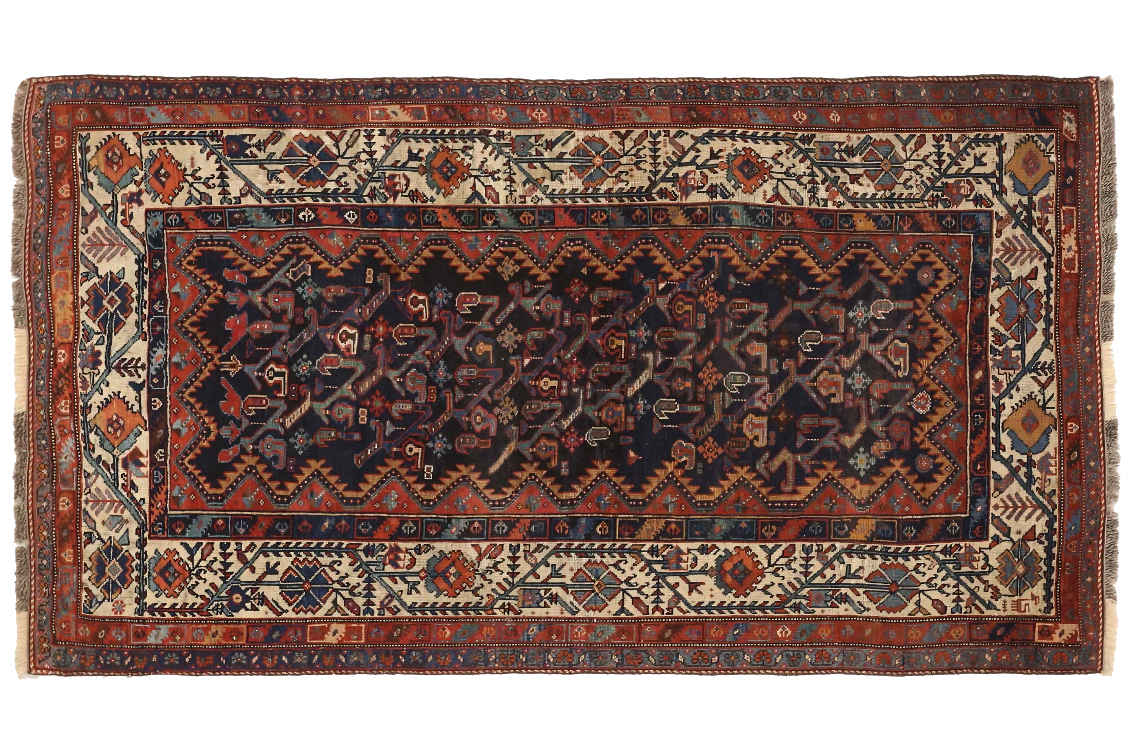 Antique Persian Bakhtiar Traditional Rug 75030