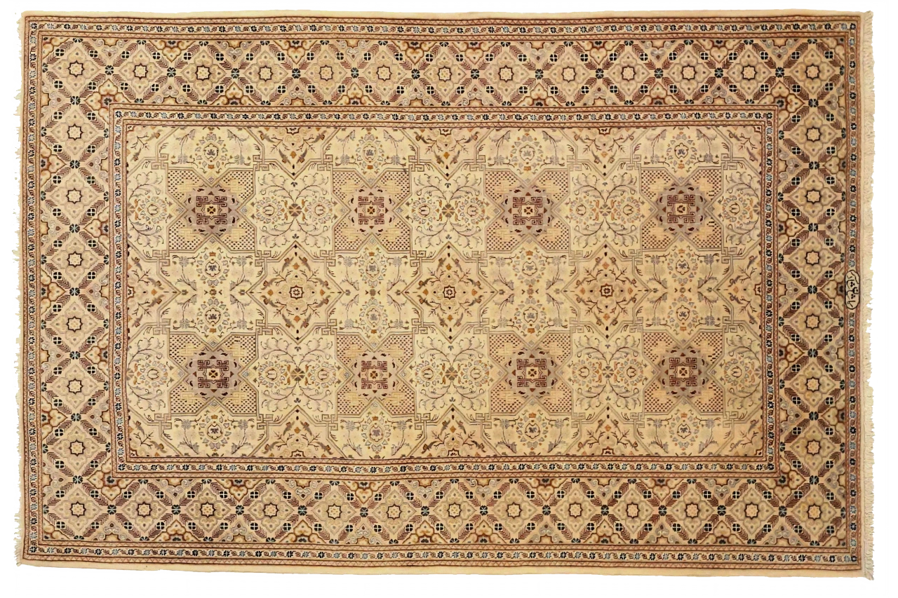 Antique Persian Kashan Traditional Rug 75032