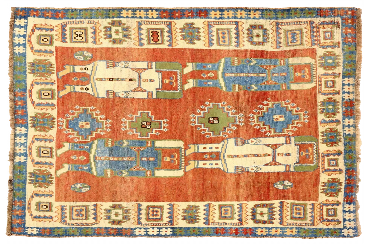 Antique Persian Gabbeh Tribal Rug 75034