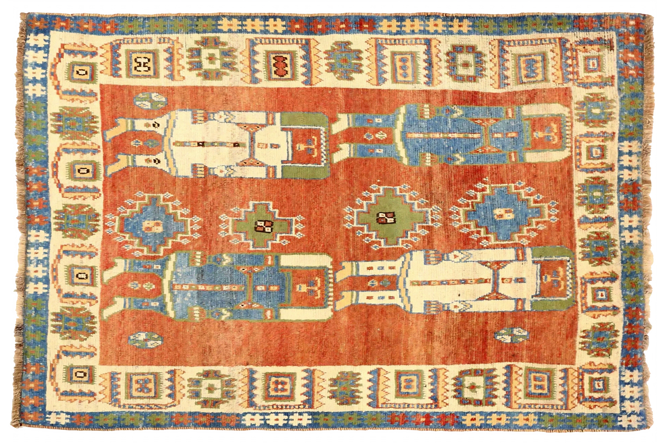 Antique Persian Gabbeh Tribal Rug 75034