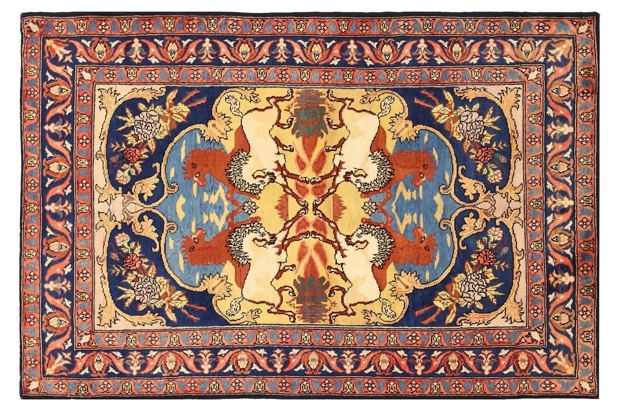 Antique Persian Bakhtiar Transitional Rug 75041