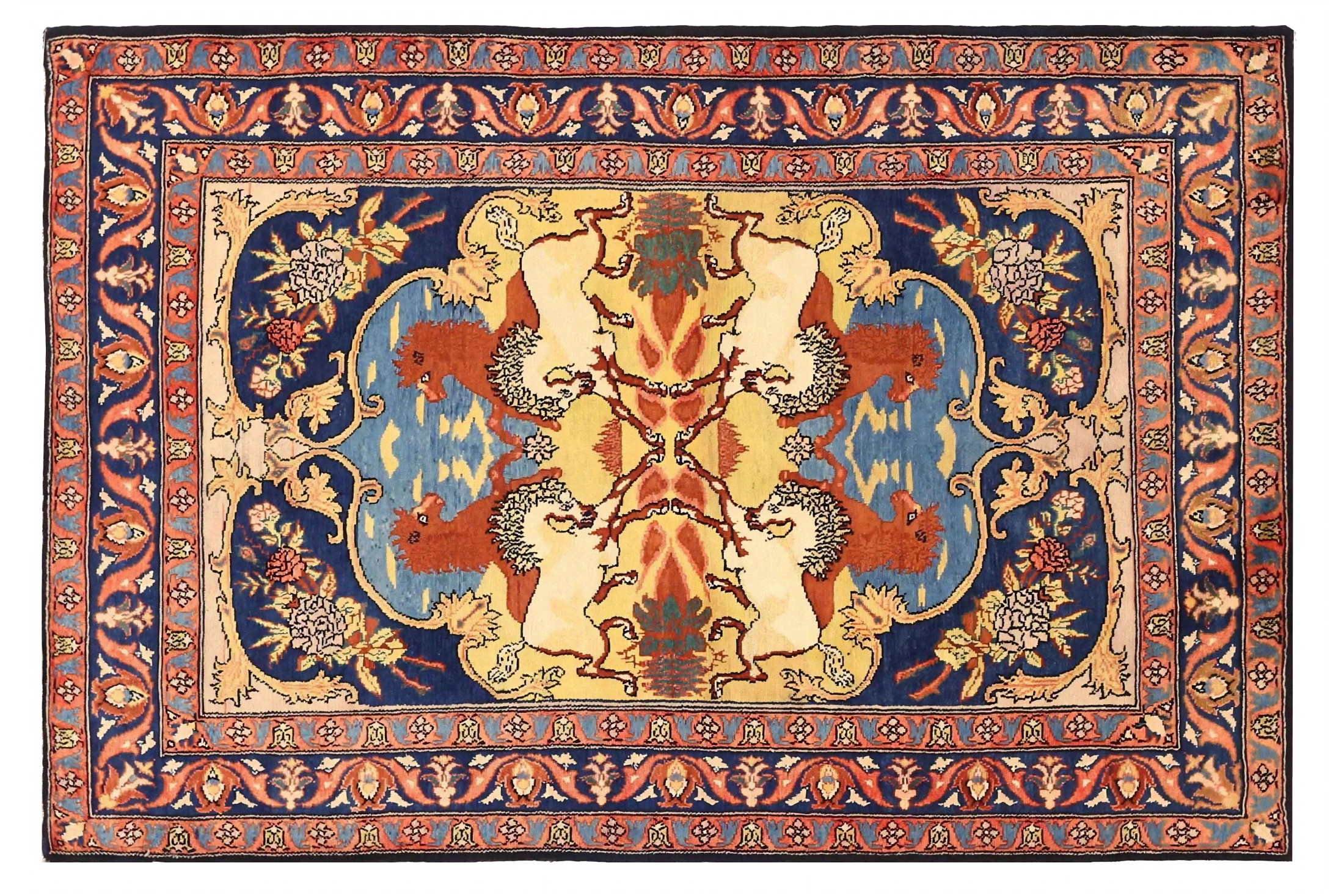 Antique Persian Bakhtiar Transitional Rug 75041