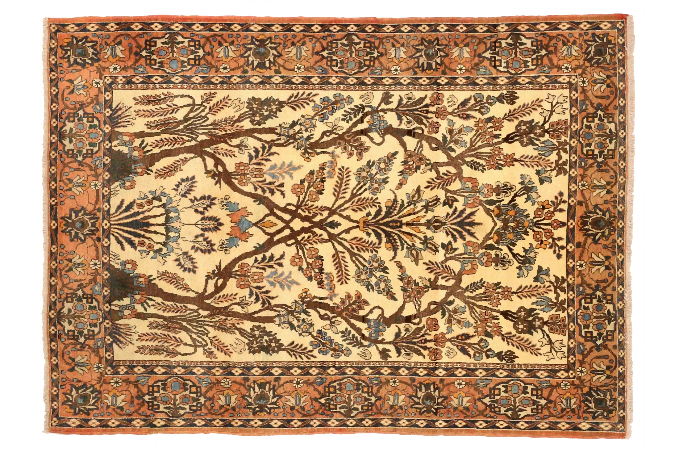 Antique Persian Isfahan Traditional Rug 75042