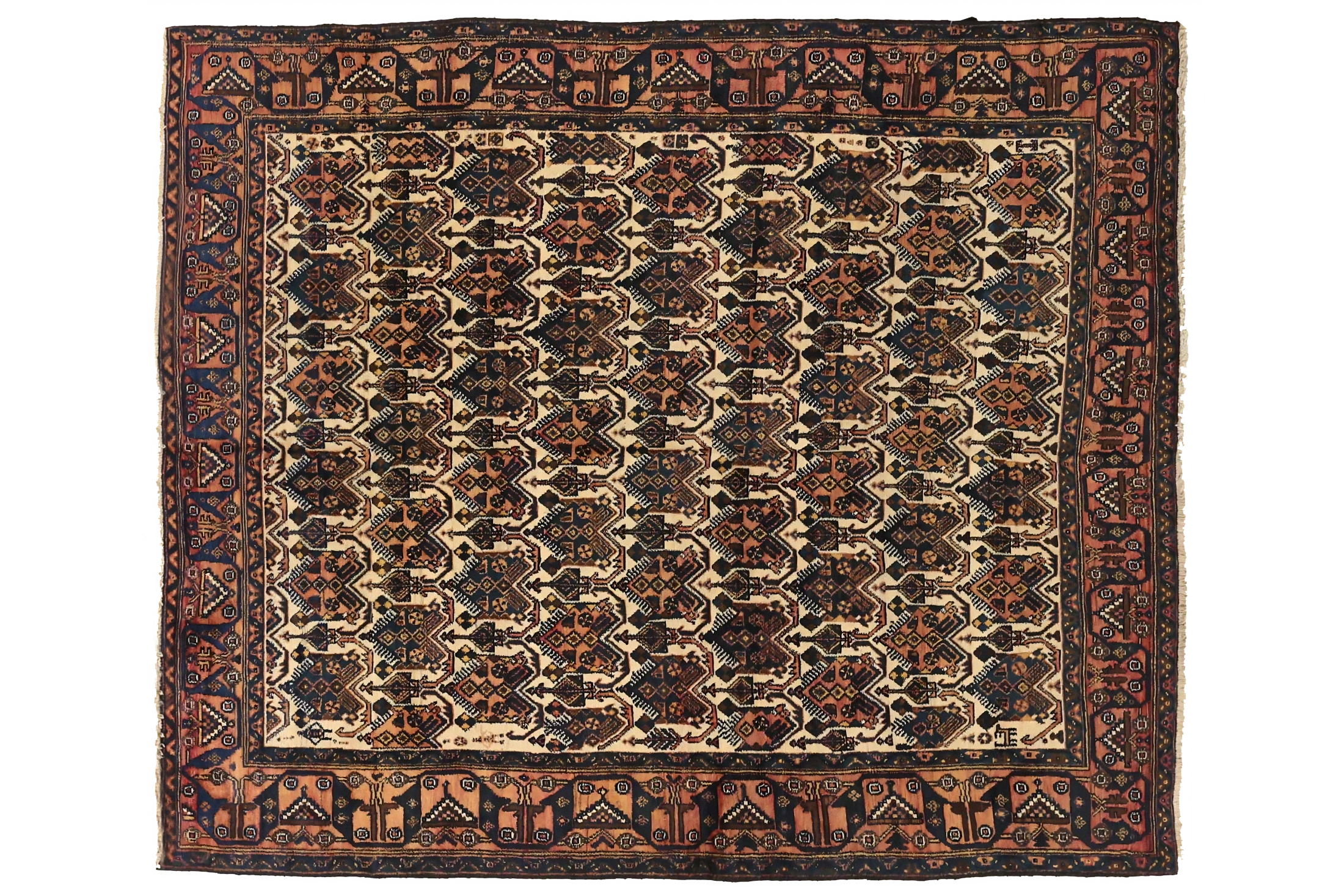 Antique Persian Sirjan Traditional Rug 75060