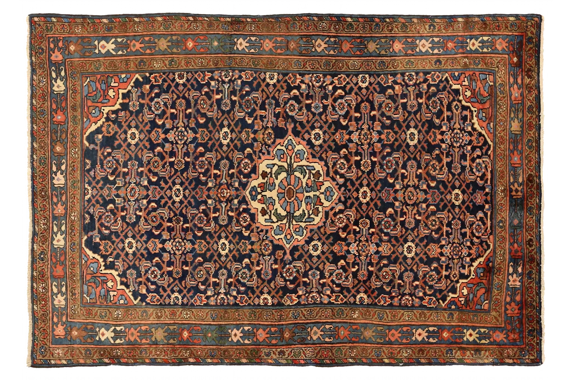 Antique Persian Hamadan Traditional Rug 75068