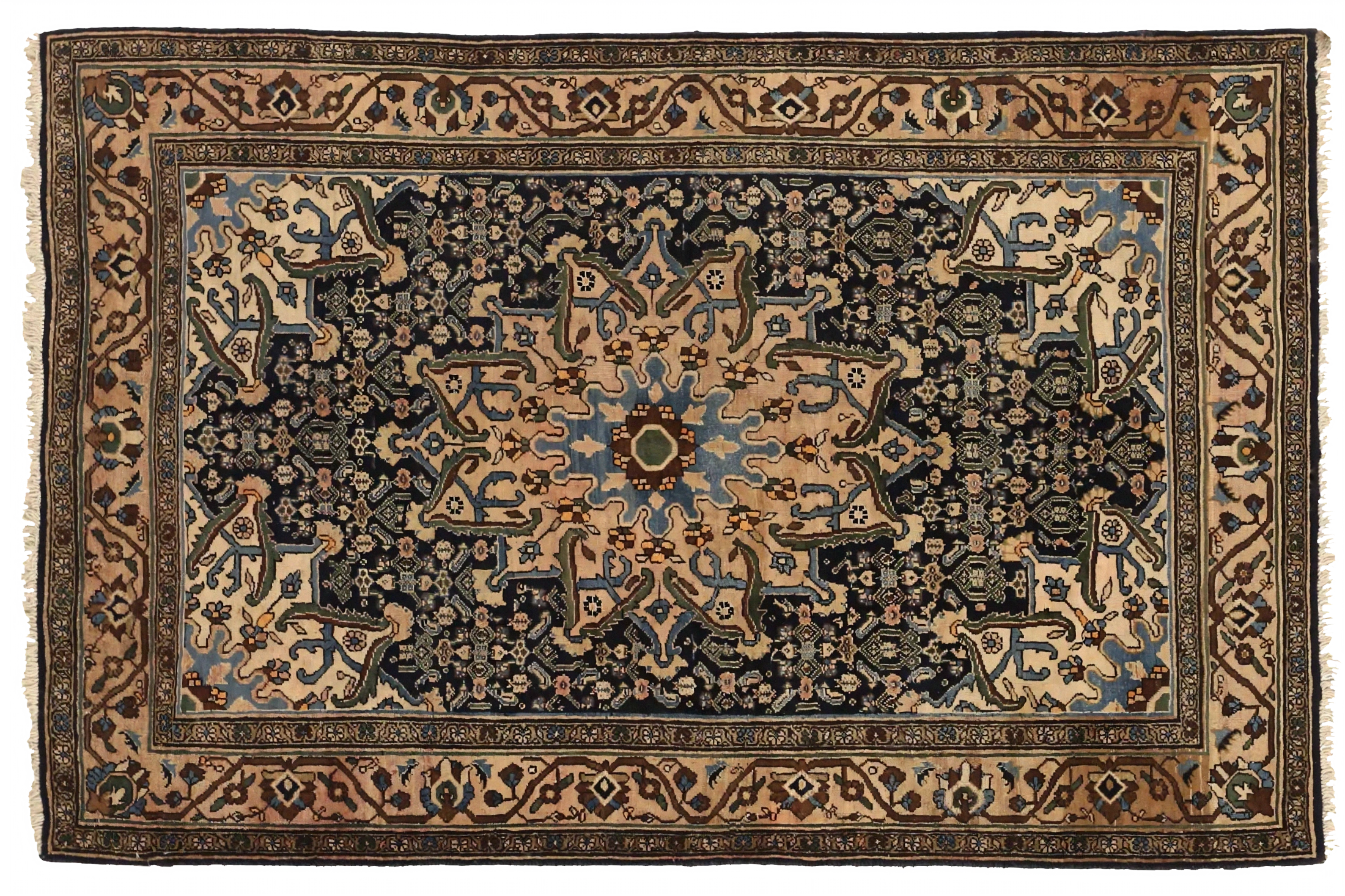 Antique Persian Bijar Traditional Rug 75076
