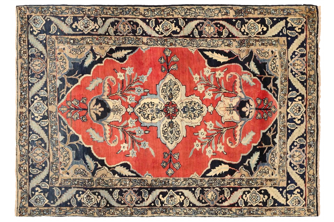 Antique Persian Tabriz Traditional Rug 75078