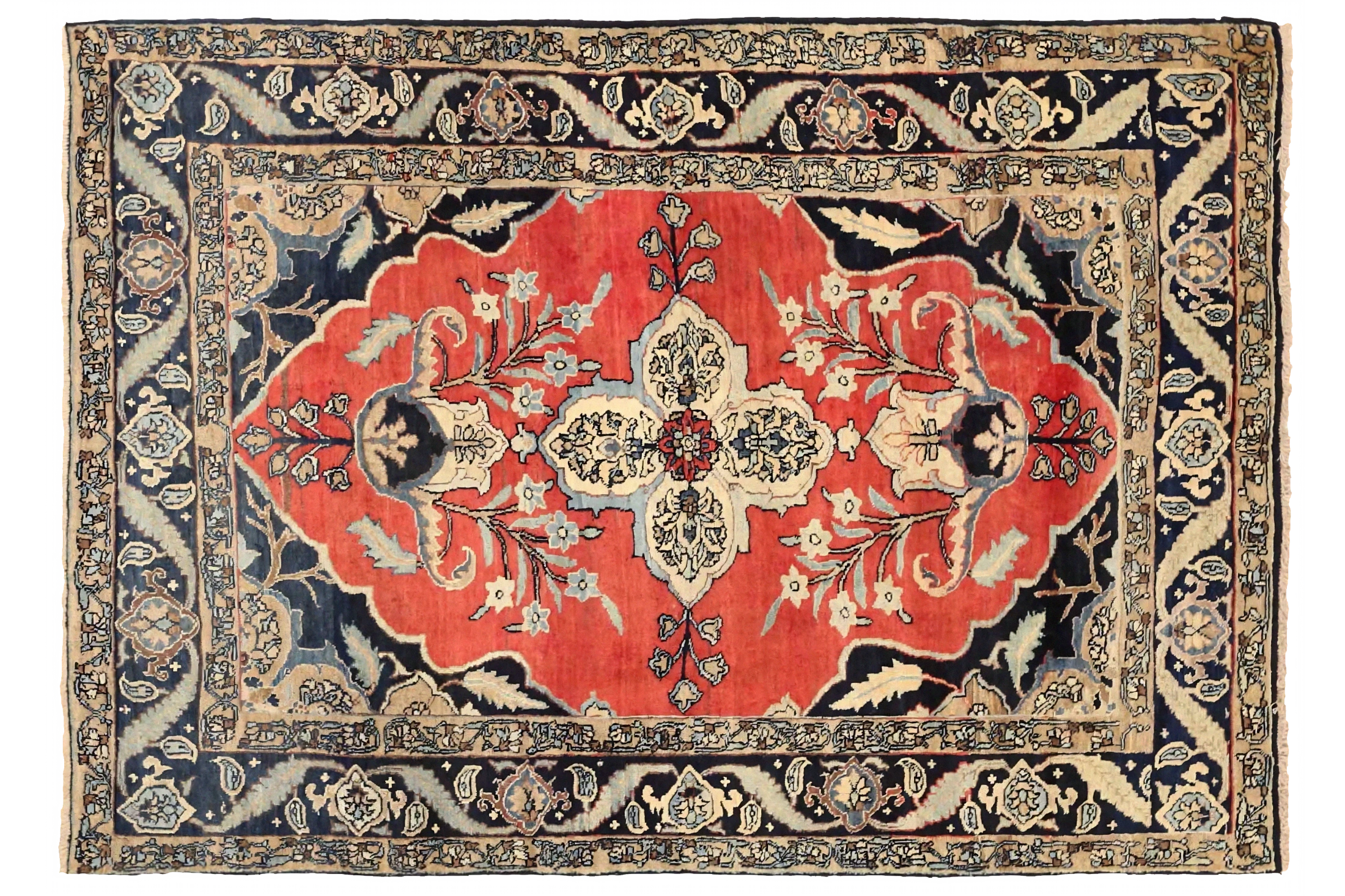Antique Persian Tabriz Traditional Rug 75078