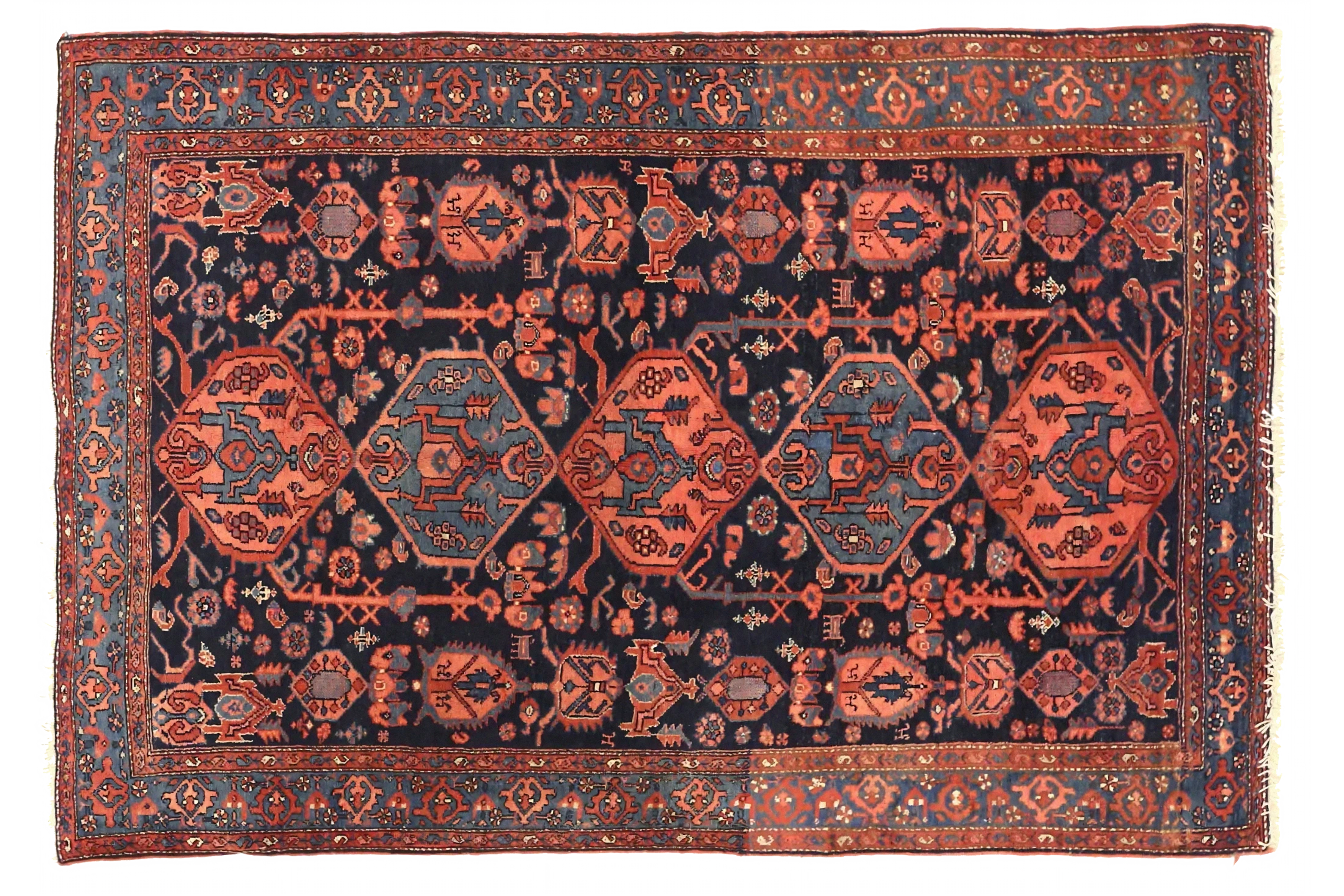 Antique Persian Hamadan Traditional Rug 75084