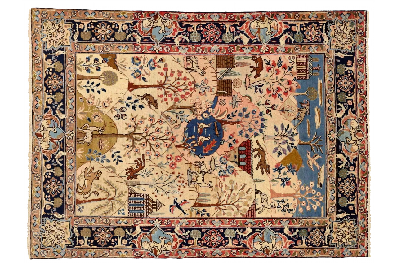 Antique Persian Traditional Rug 75086