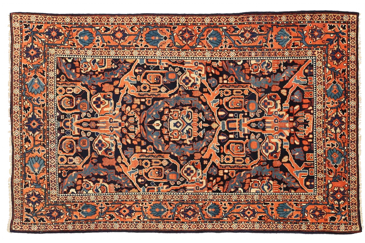 Antique Persian Mahal Traditional Rug 75088