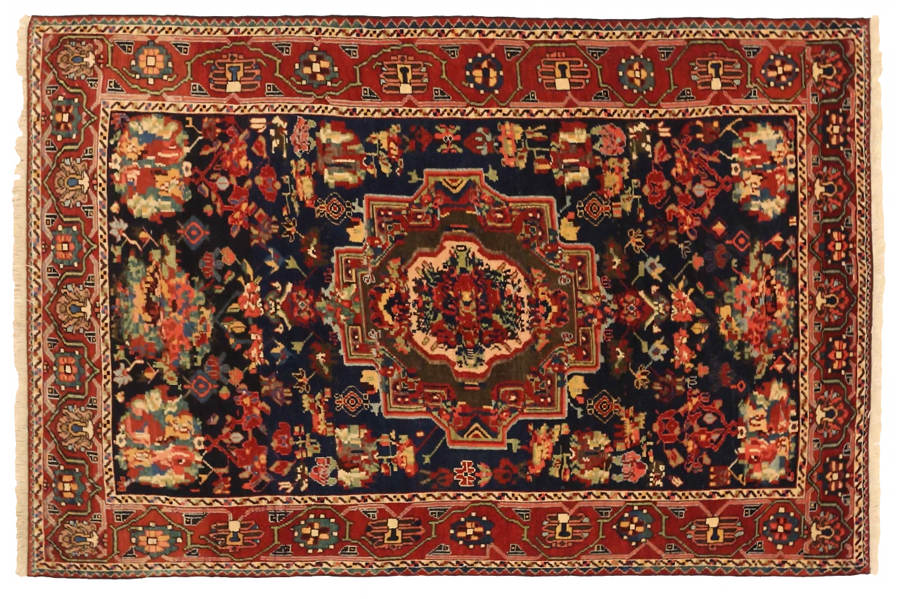 Antique Persian Bakhtiar Traditional Rug 75089