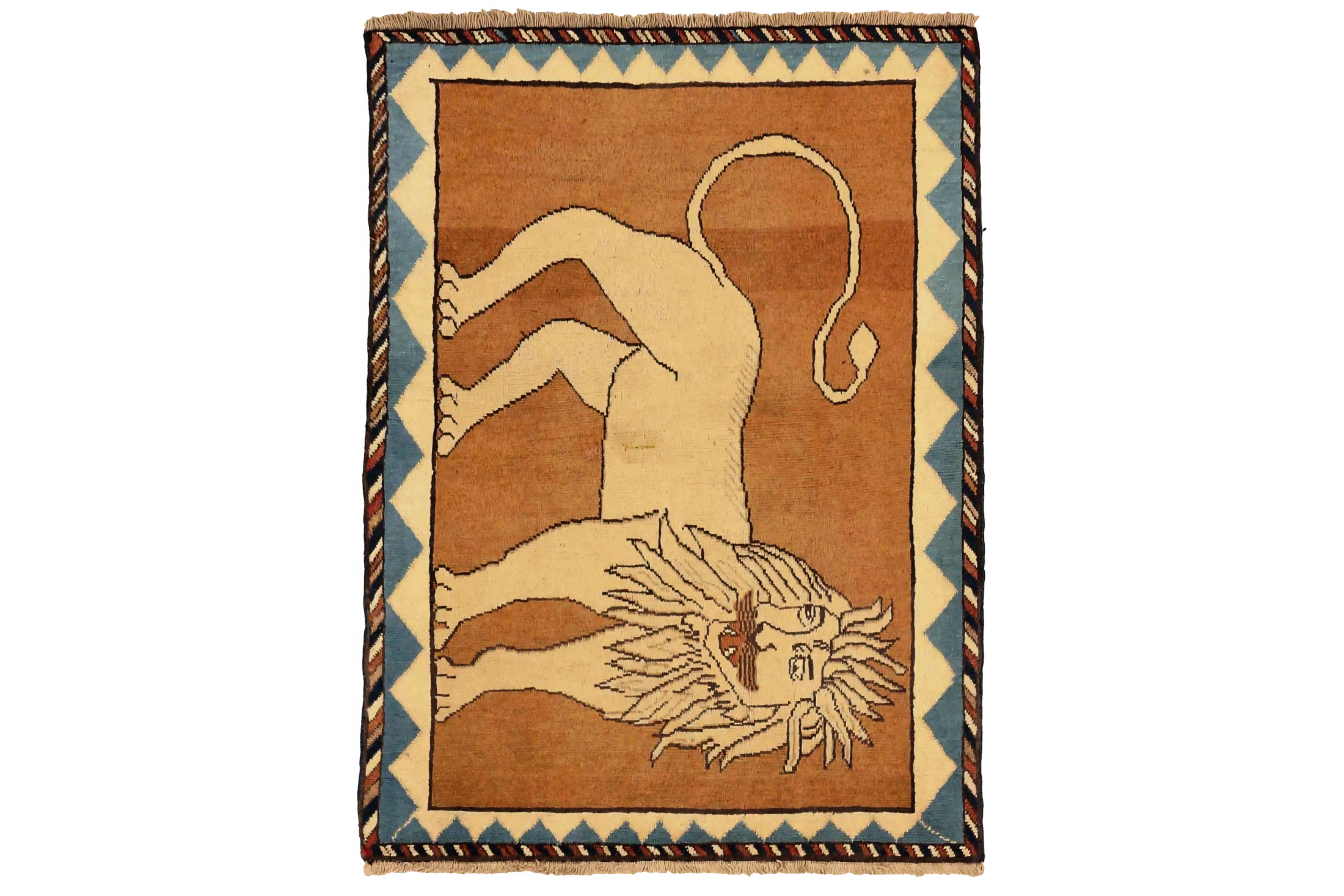 Antique Persian Gabbeh Tribal Rug 75096