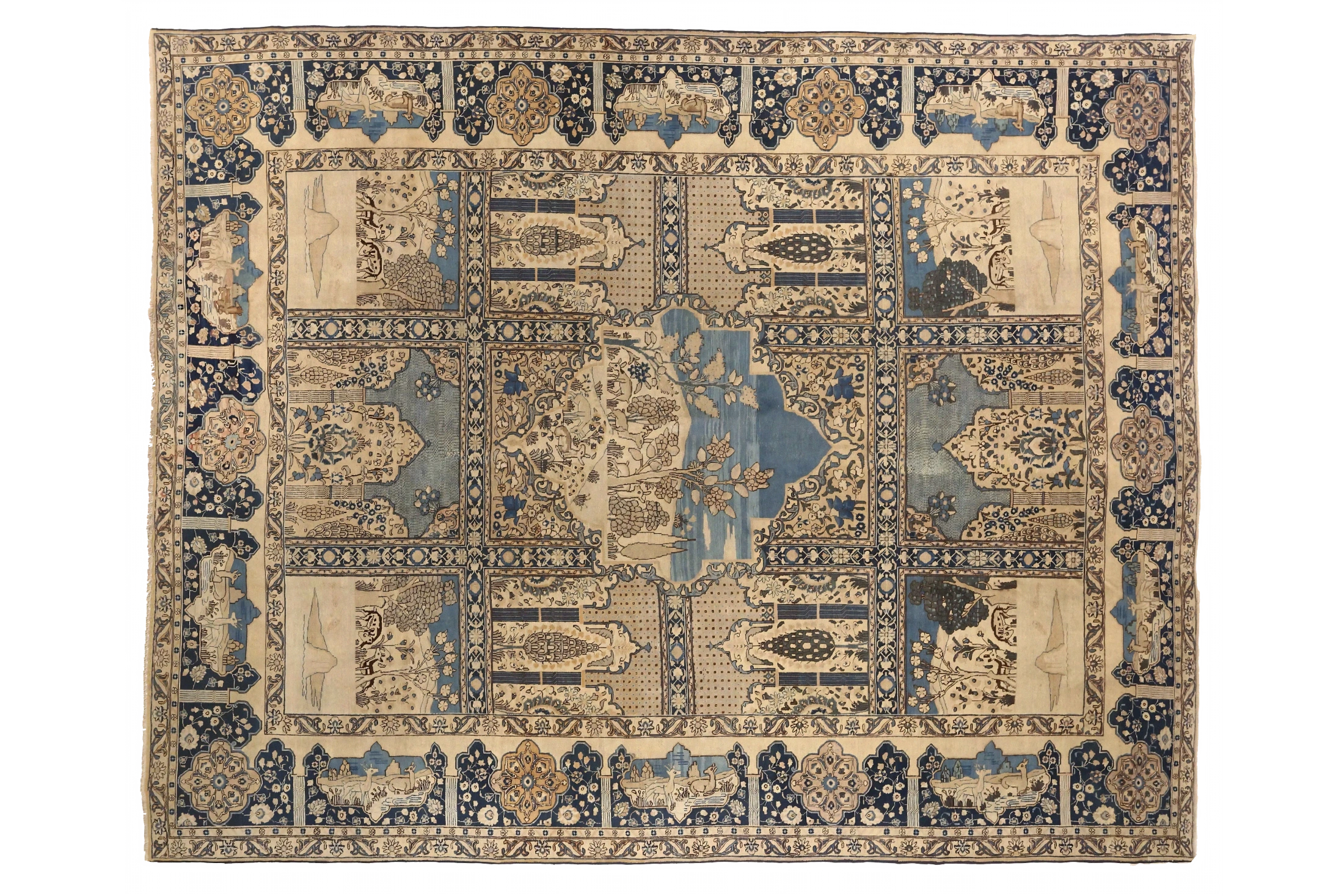 Antique Persian Tabriz Traditional Rug 75126