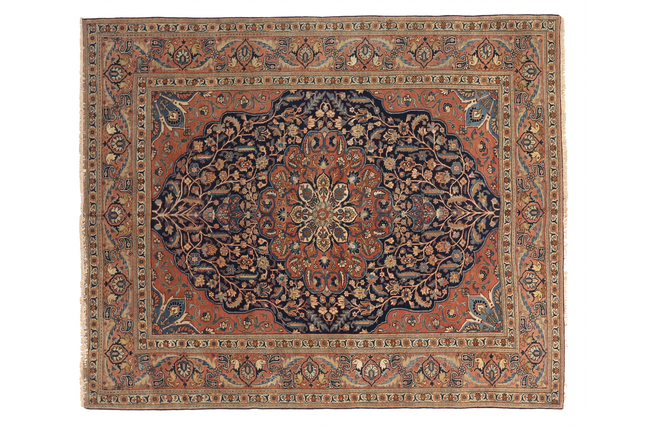 Antique Persian Tabriz Traditional Rug 75138