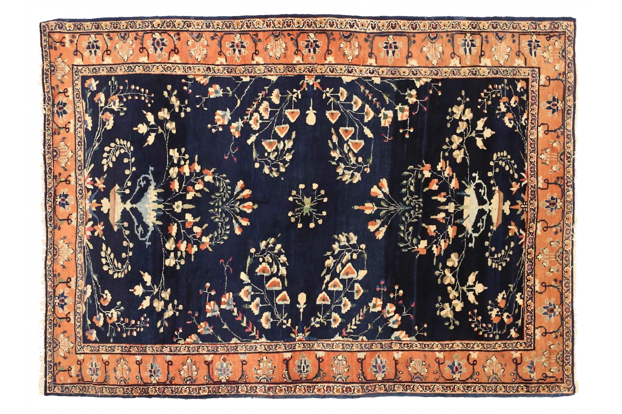 Antique Persian Farahan Traditional Rug 75172