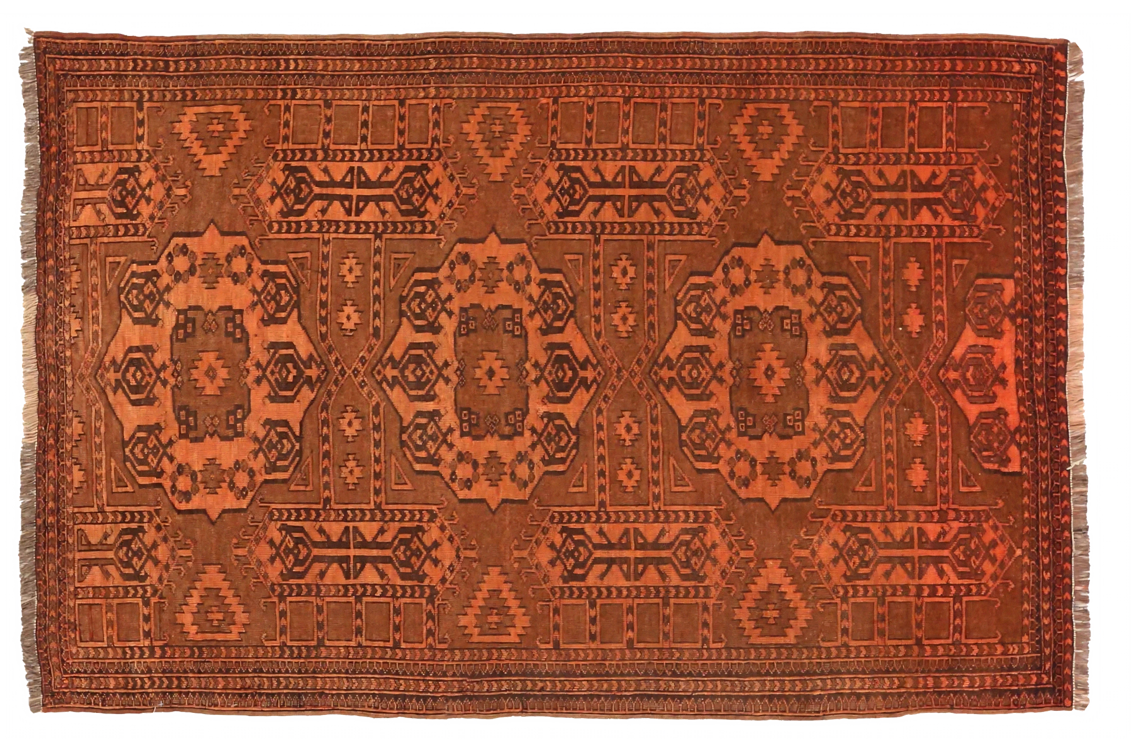 Antique Afghanistan Afghan Tribal Rug 75177