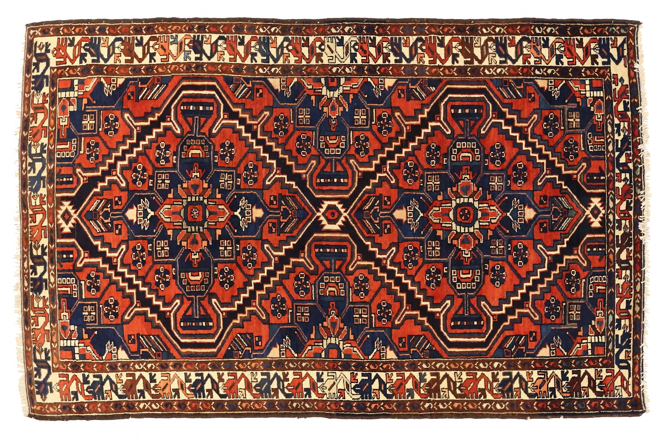 Antique Persian Bakhtiar Traditional Rug 75178