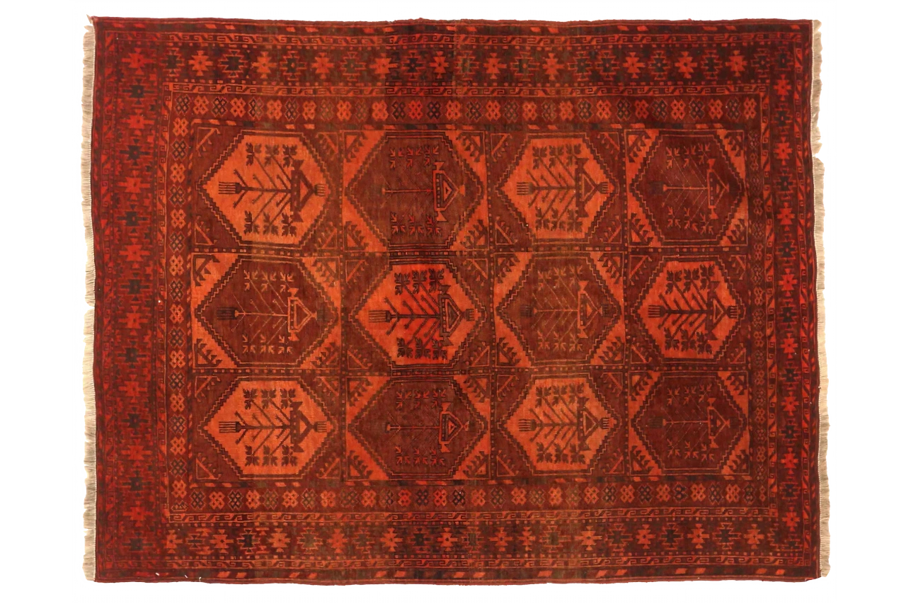 Antique Afghanistan Afghan Tribal Rug 75181