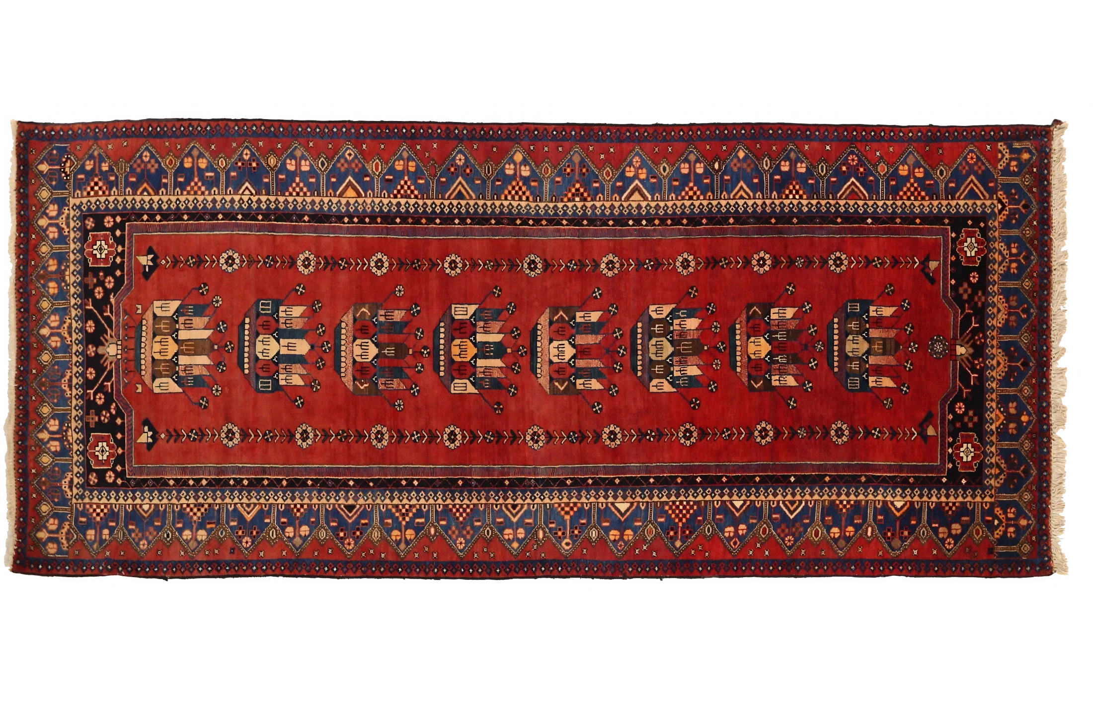 Antique Persian Saveh Traditional Rug 75195