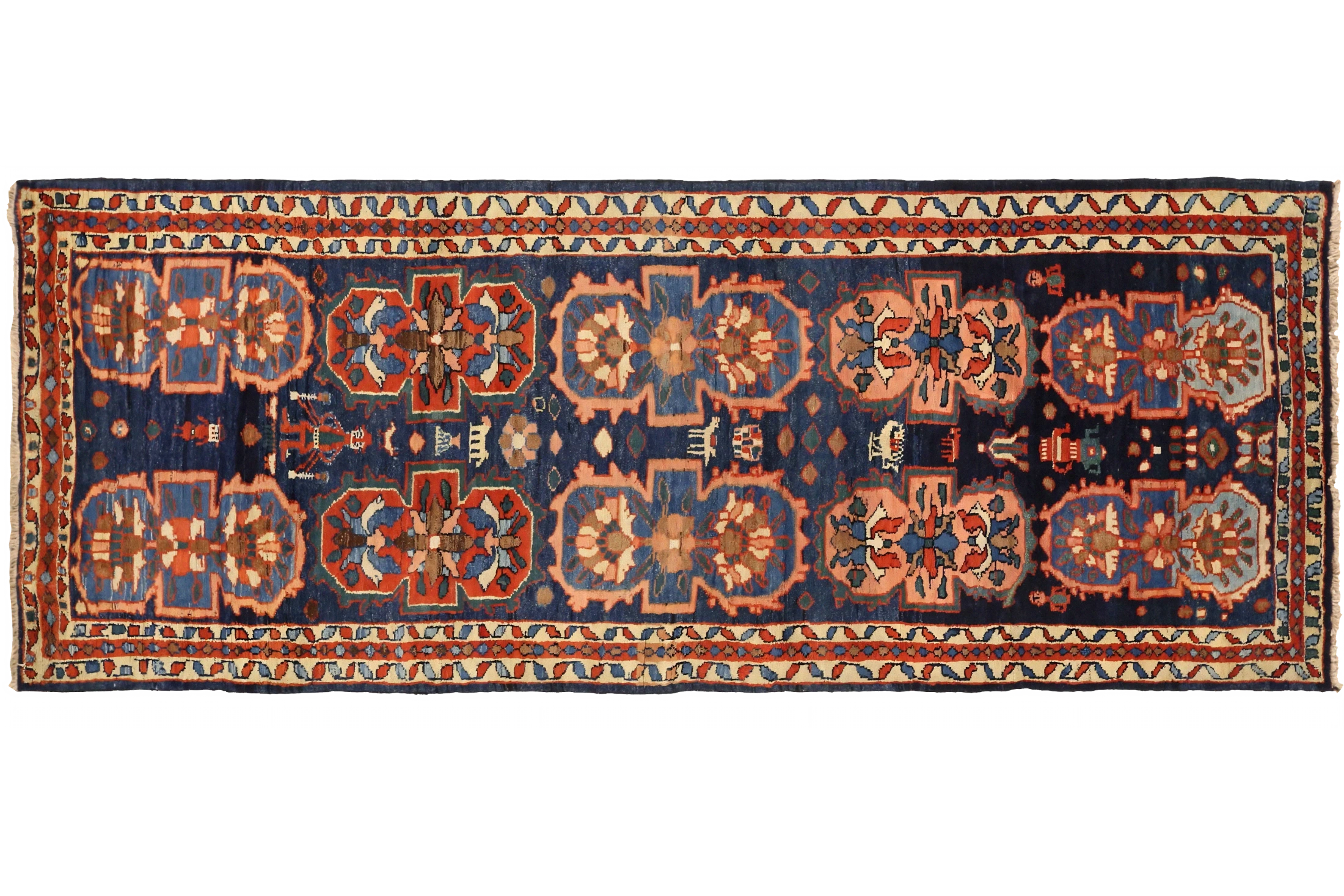 Antique Persian Mahal Traditional Rug 75198