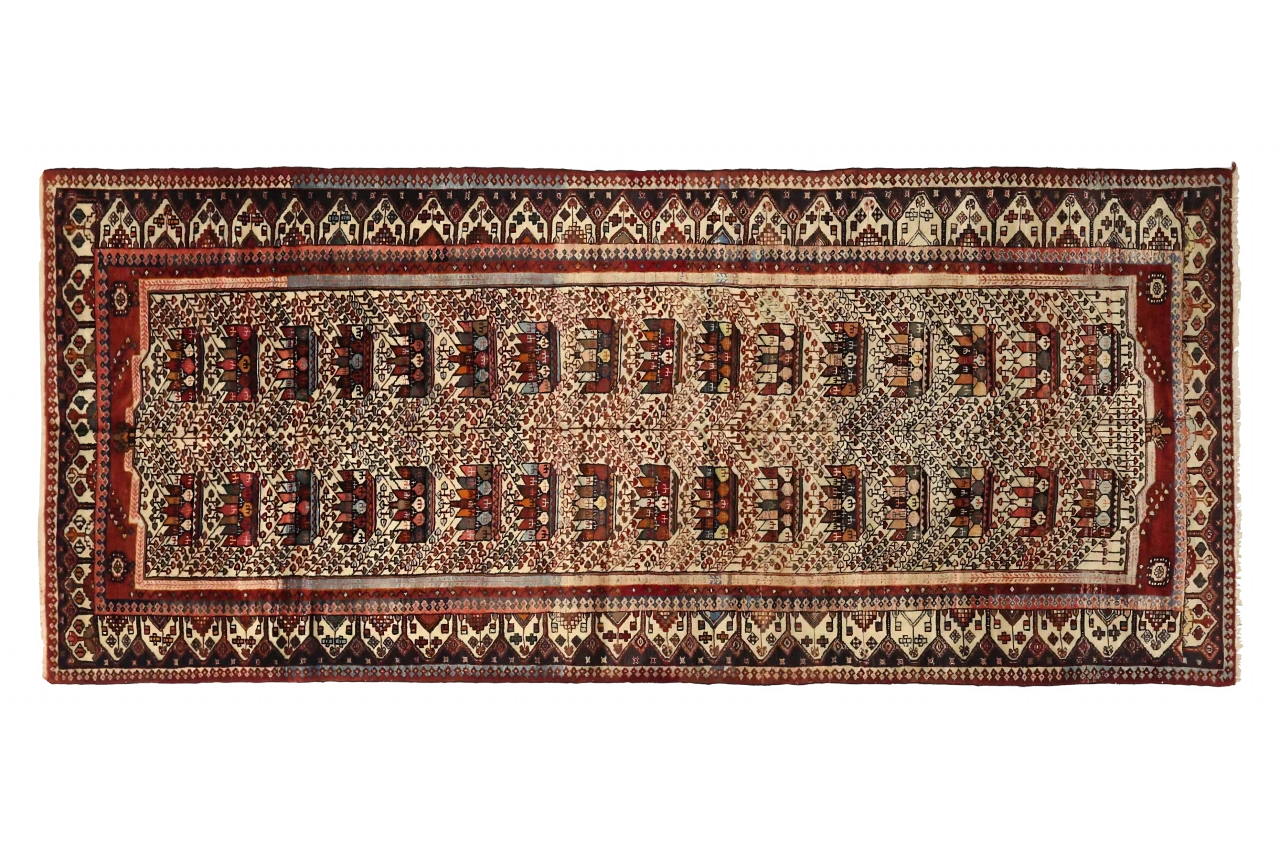 Antique Persian Saveh Traditional Rug 75199