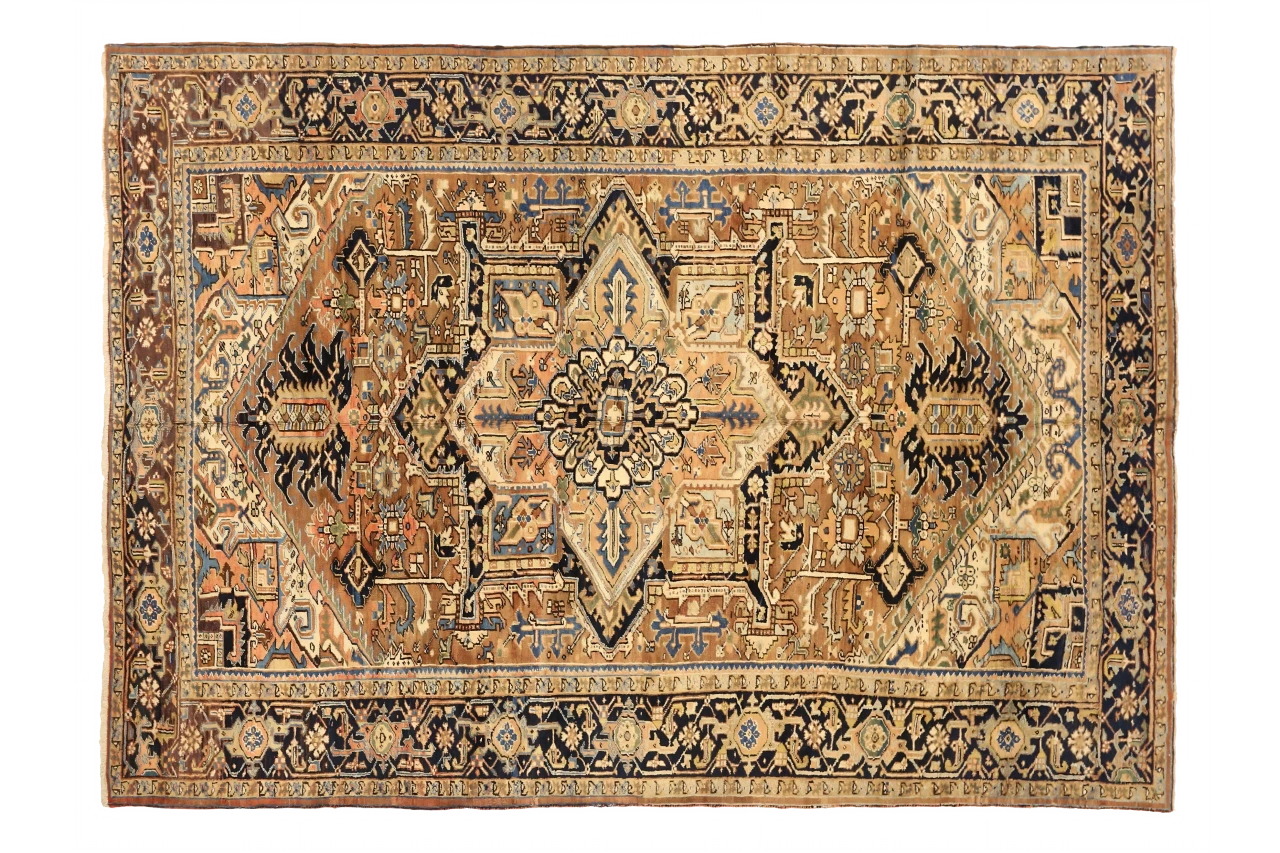 Antique Persian Heriz Traditional Rug 75205