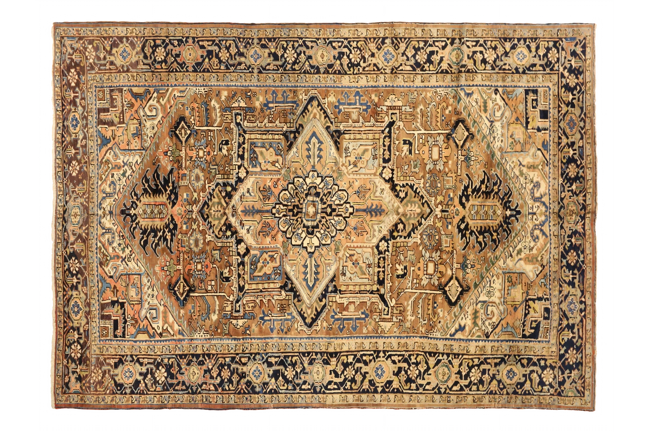 Antique Persian Heriz Traditional Rug 75205