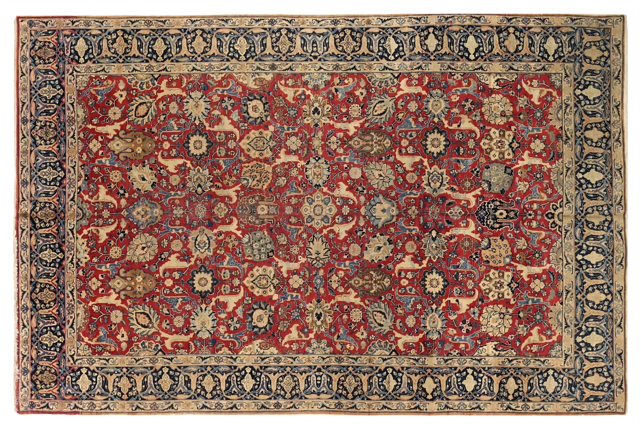 Antique Persian Tabriz Traditional Rug 75211
