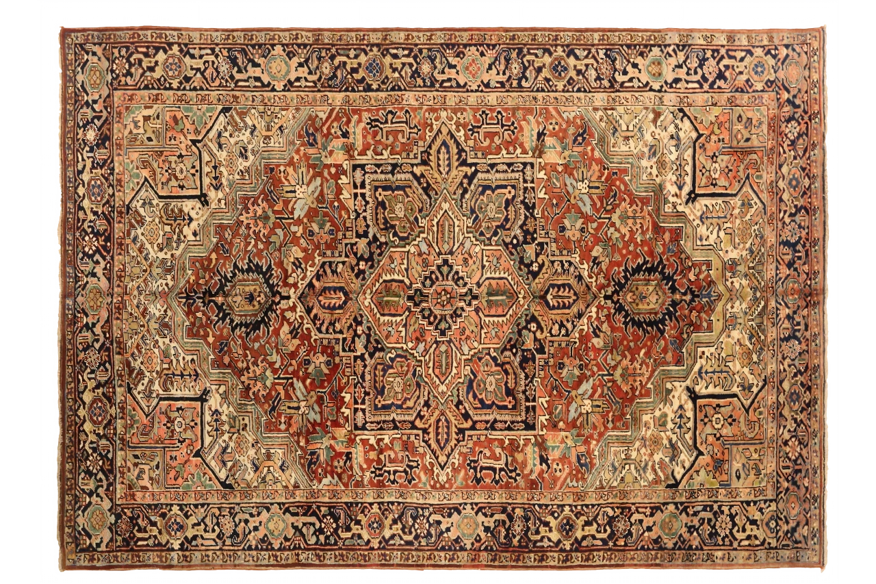 Antique Persian Heriz Traditional Rug 75217