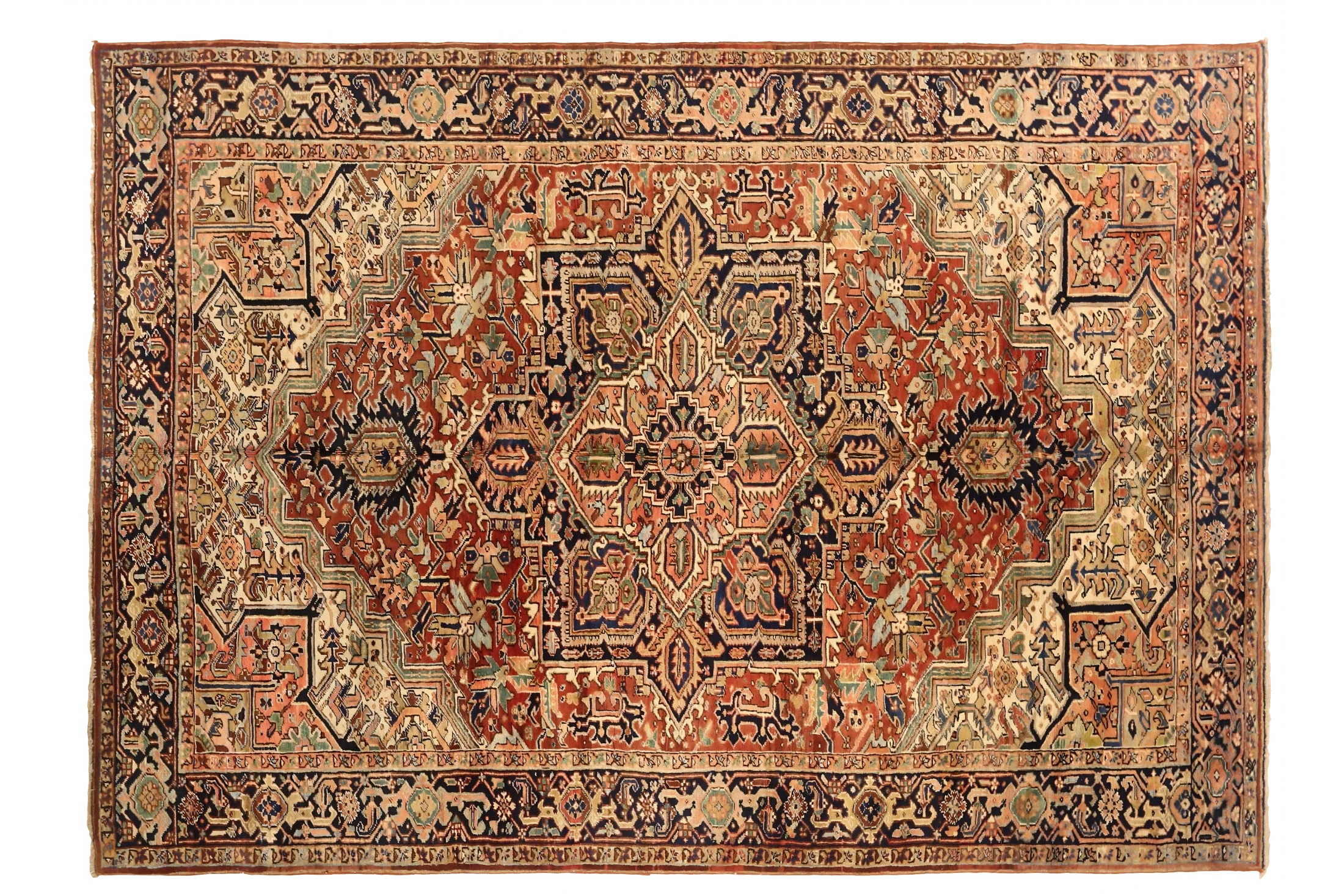 Antique Persian Heriz Traditional Rug 75217