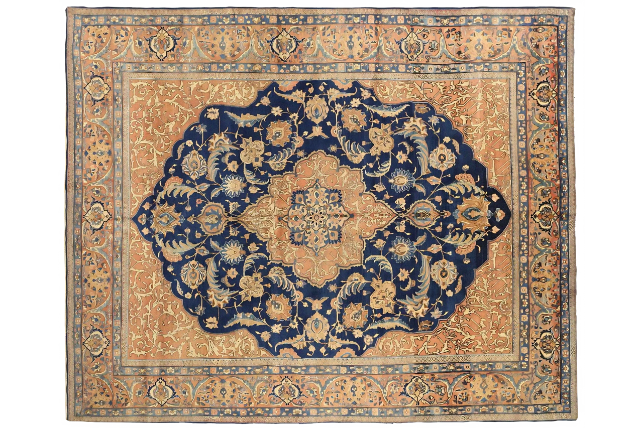 Antique Persian Tabriz Traditional Rug 75236