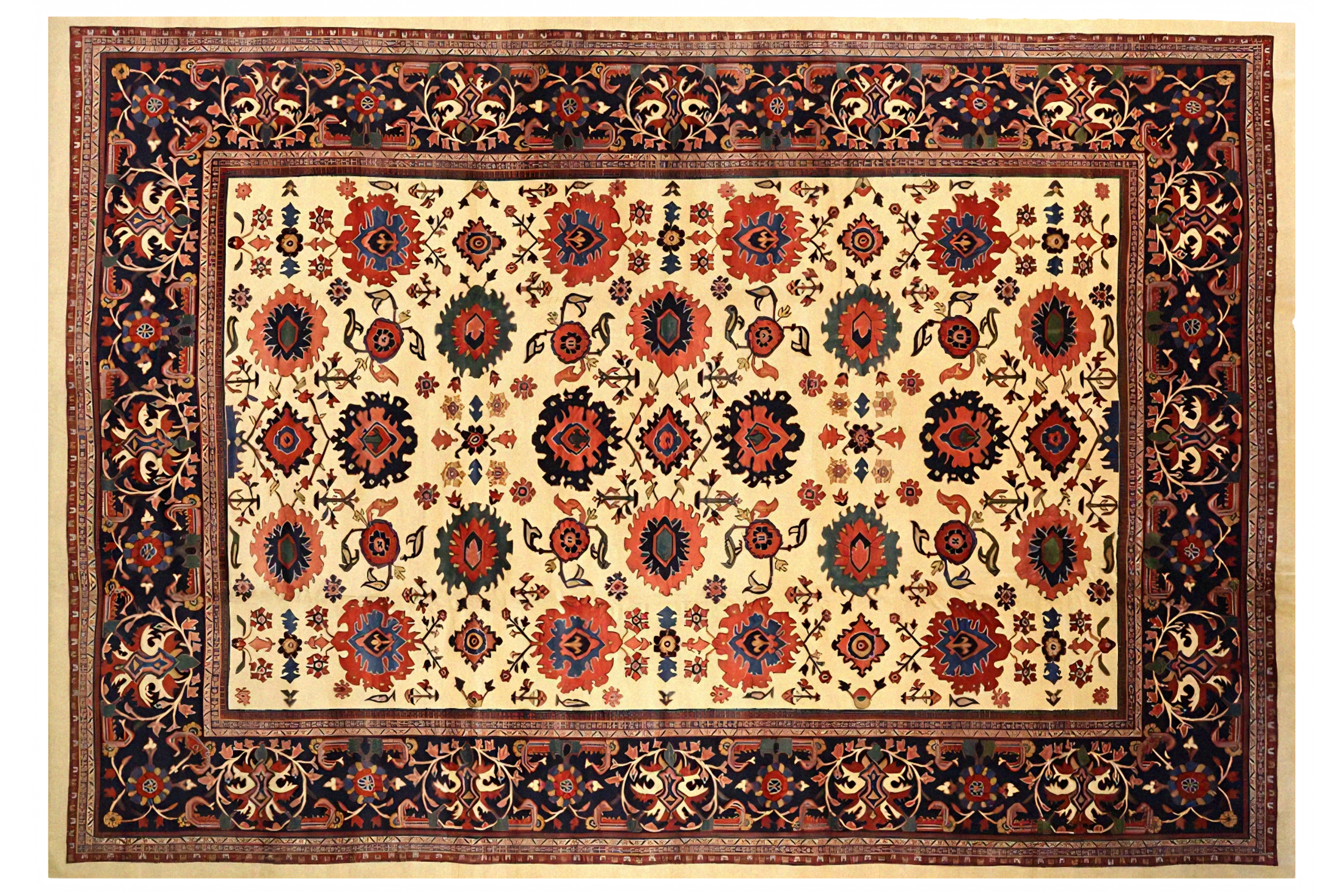 Antique Persian Sultanabad Traditional Rug 75239
