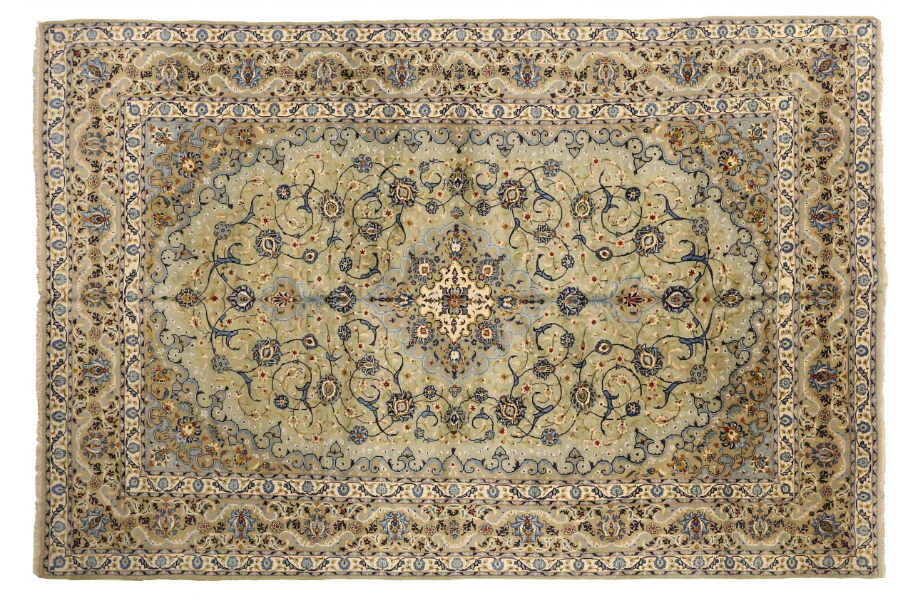 Antique Persian Kashan Traditional Rug 75242