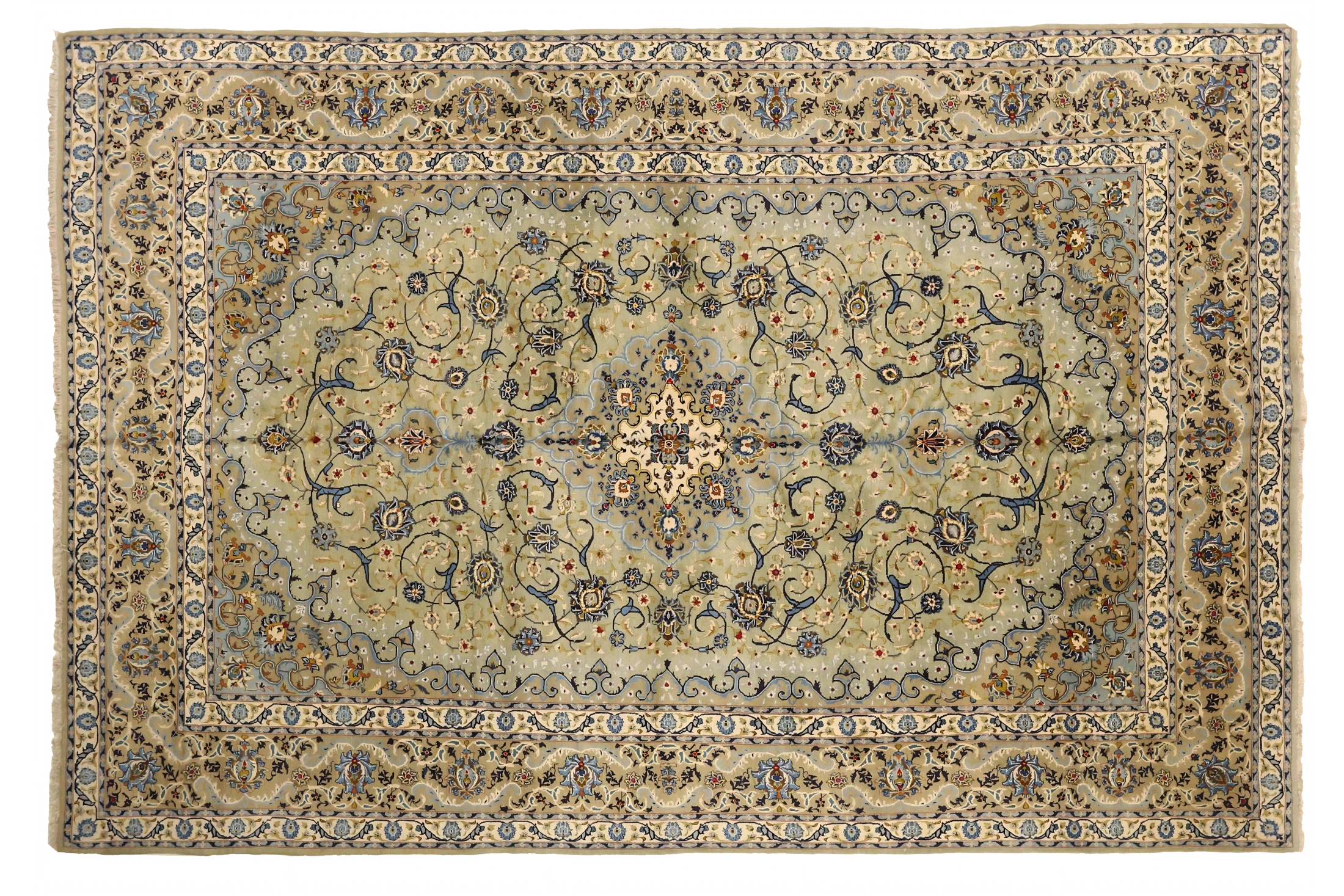 Antique Persian Kashan Traditional Rug 75242