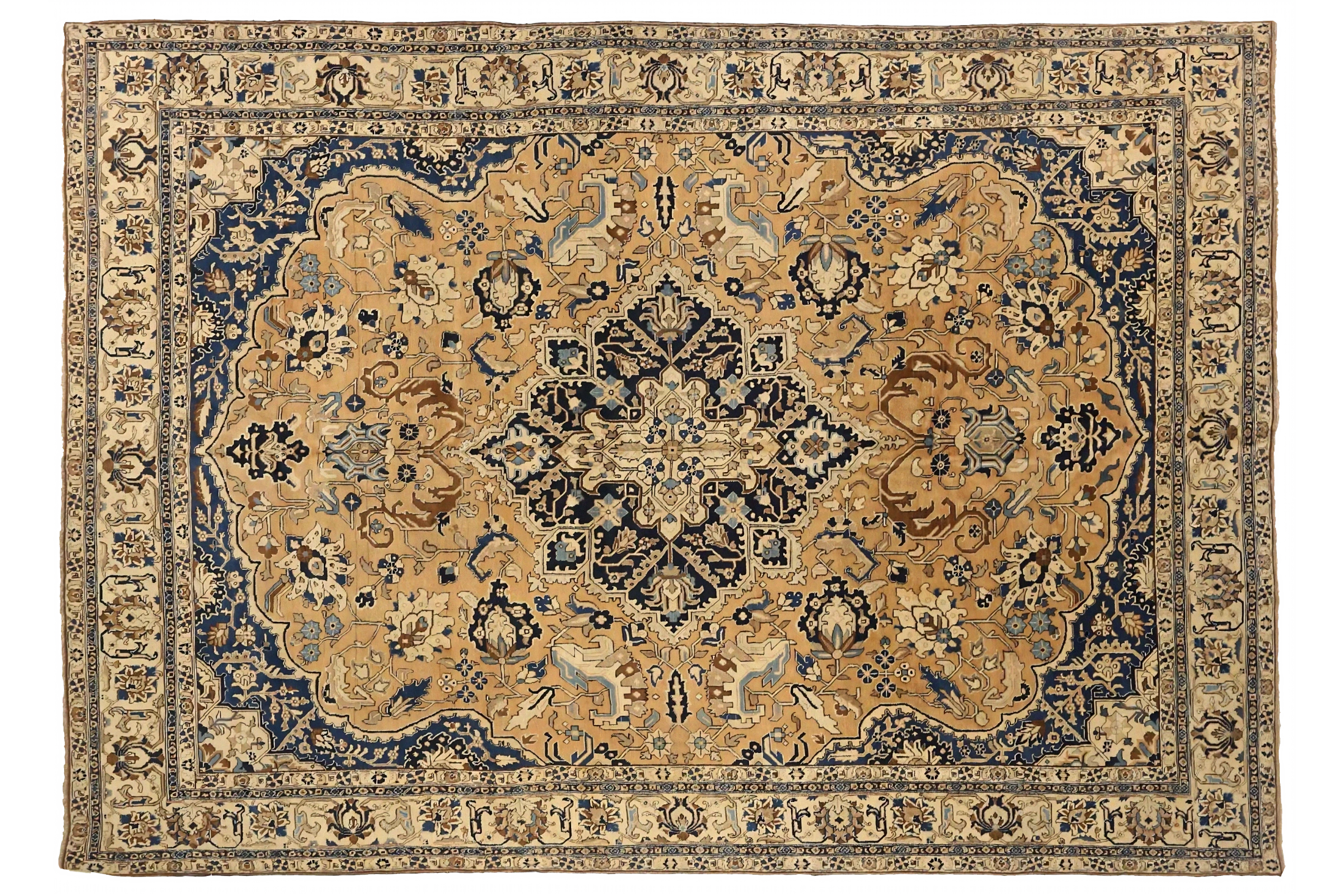 Antique Persian Tabriz Traditional Rug 75243