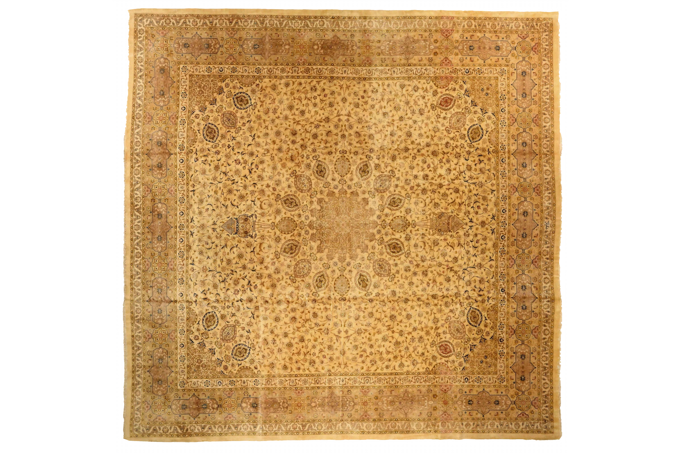 Antique Persian Tabriz Transitional Rug 75262