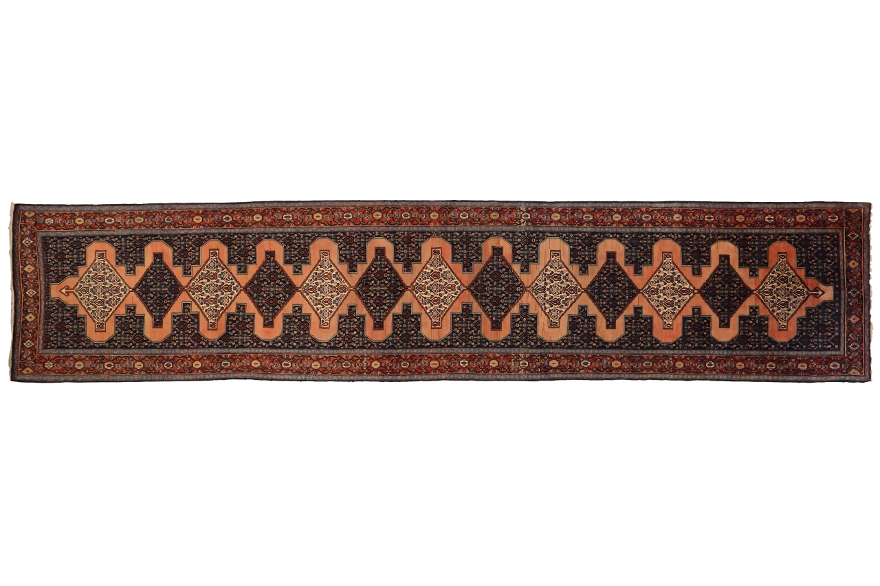 Antique Persian Senneh Kermanshah Traditional Rug 75276