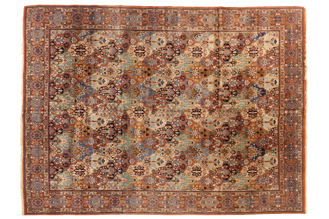 Antique Persian Mashad Traditional Rug 75292