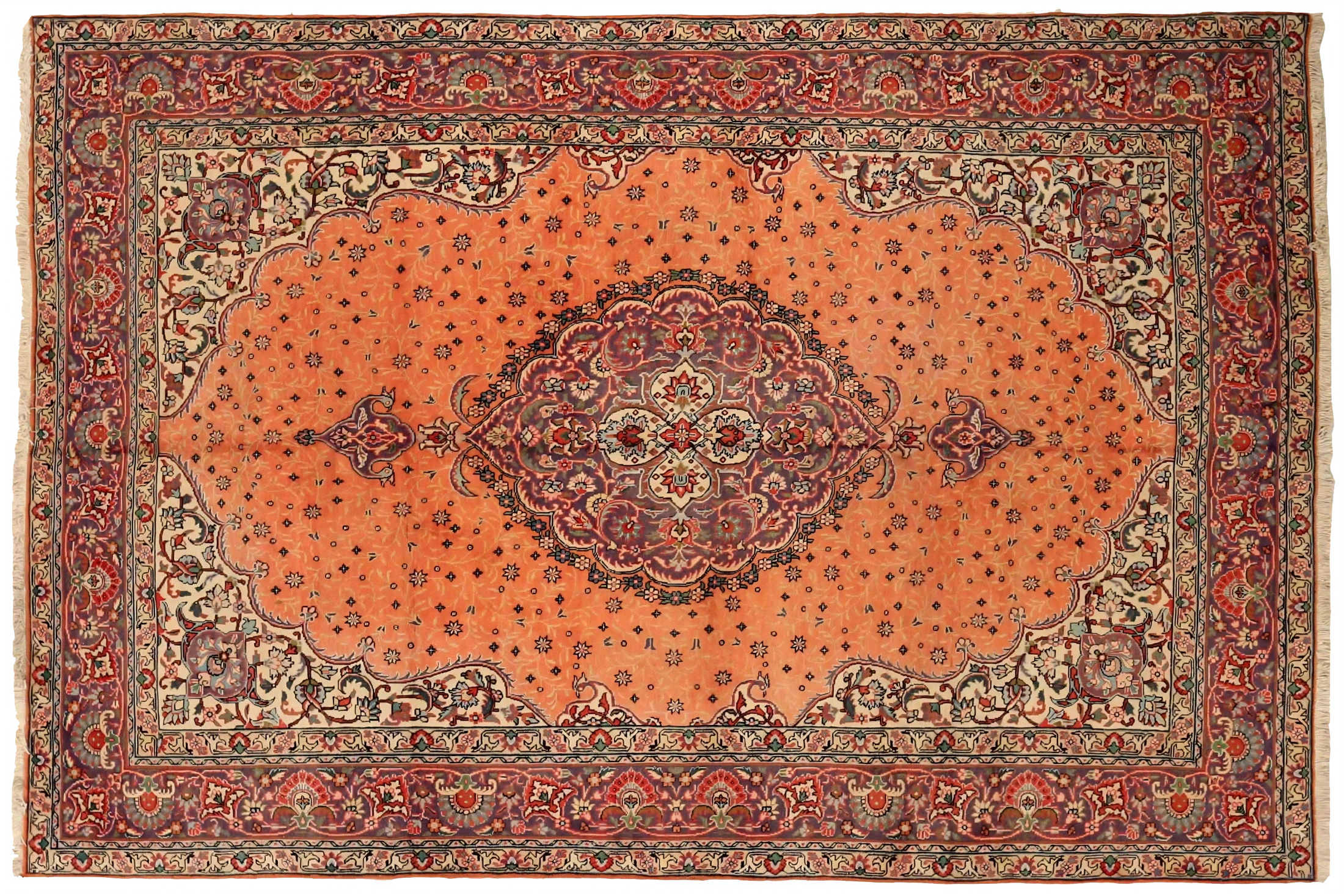 Antique Persian Tabriz Traditional Rug 75293