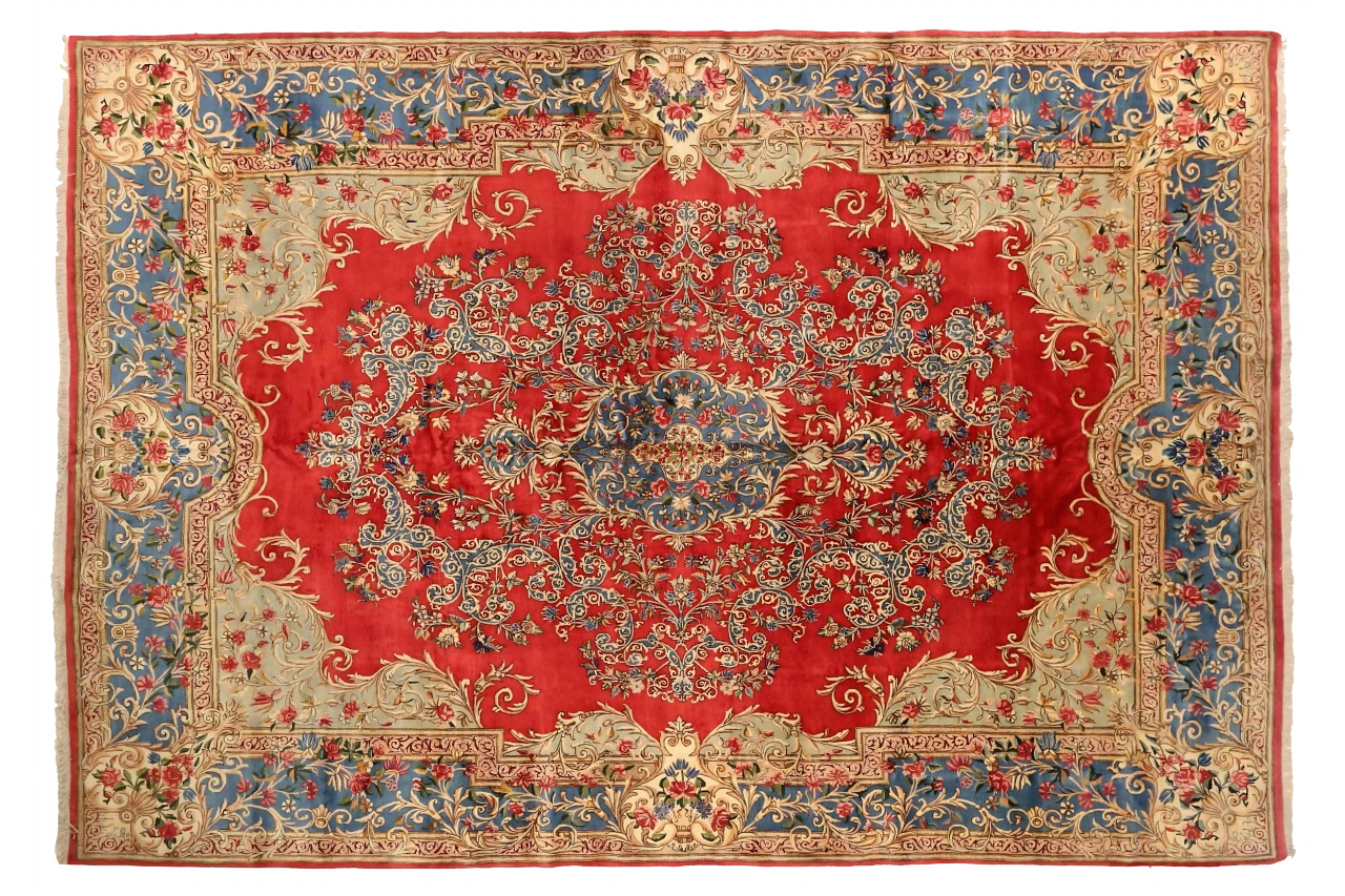 Antique Persian Kerman Traditional Rug 75296